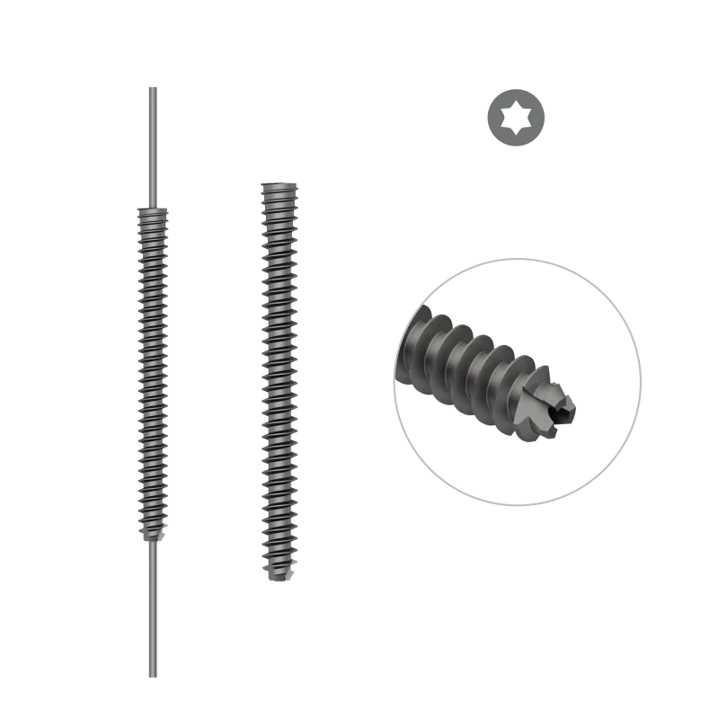 Tornillo canulado sin cabeza 4,5 mm